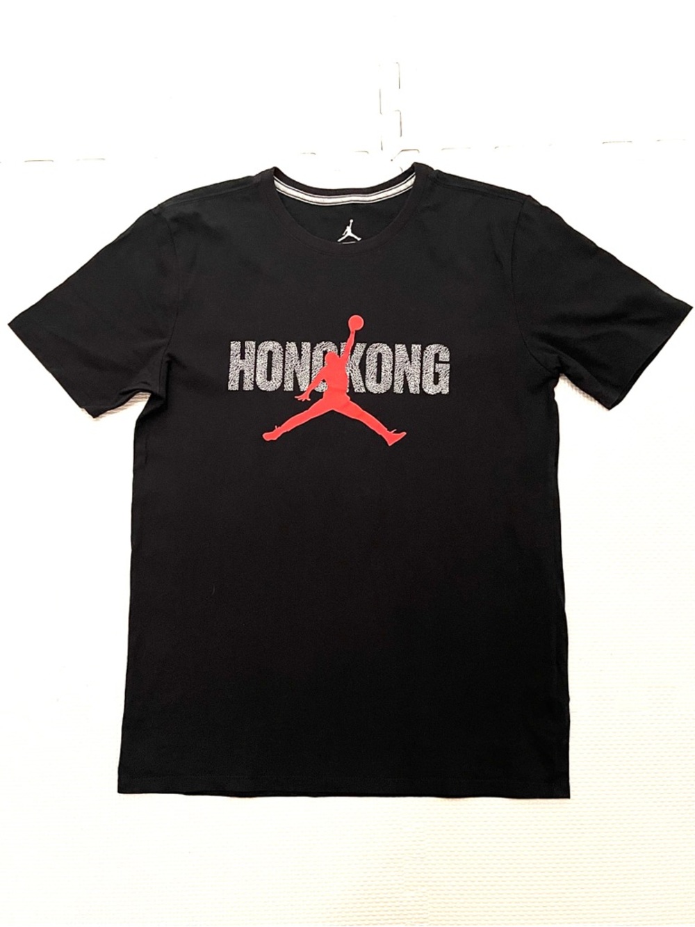 Nike Jordan Hong Kong Graphic Tee Black Red Jumpman Size M